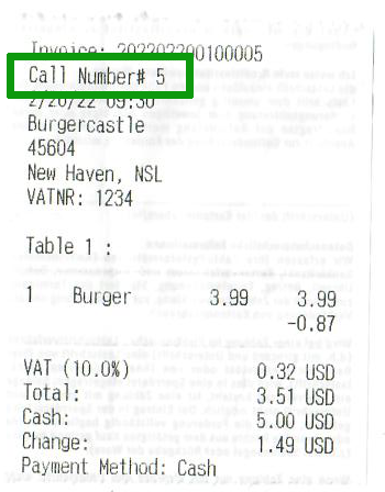 See the callout numbers on the TabShop invoices